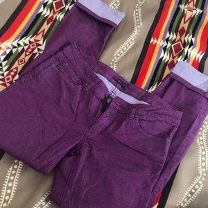 Prana purple cuff jeans